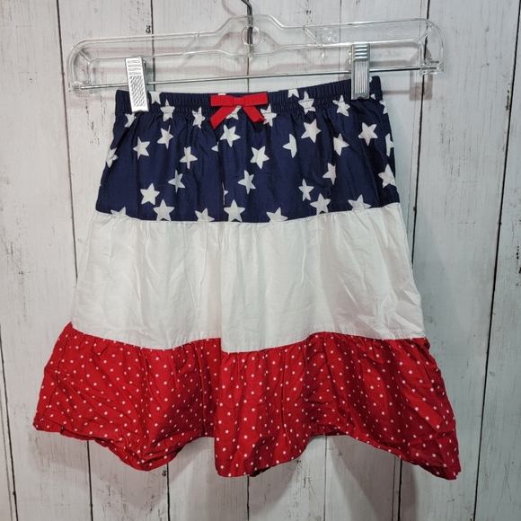 Gymboree Other - Gymboree Girl's Size 4 Patriotic Red White and Blue Tiered Skirt Lined Cotton.